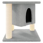 Vidaxl arbre � chat avec griffoirs en sisal gris clair 37 cm