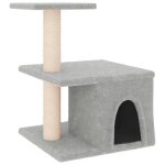 Vidaxl arbre � chat avec griffoirs en sisal gris clair 48 cm