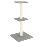 Vidaxl arbre � chat avec griffoirs en sisal gris clair 73 cm