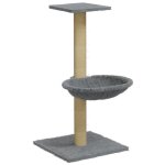 Vidaxl arbre � chat avec griffoir en sisal gris clair 74 cm