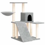 Vidaxl arbre � chat avec griffoirs en sisal gris clair 82 cm