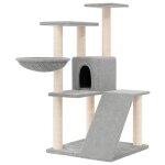 Vidaxl arbre  chat avec griffoirs en sisal gris clair 94 cm
