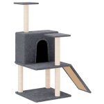 Vidaxl arbre à chat avec griffoirs en sisal gris foncé 109 cm Vidaxl arbre à chat avec griffoirs en sisal gris foncé 109 cm