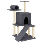 Vidaxl arbre  chat avec griffoirs en sisal gris fonc 110, 5 cm