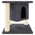 Vidaxl arbre � chat avec griffoirs en sisal gris fonc� 37 cm