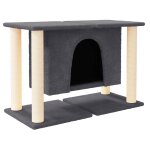 Vidaxl arbre � chat avec griffoirs en sisal gris fonc� 50 cm