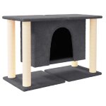 Vidaxl arbre � chat avec griffoirs en sisal gris fonc� 50 cm