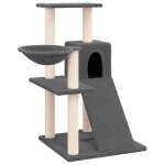 Vidaxl arbre � chat avec griffoirs en sisal gris fonc� 82 cm