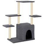 Vidaxl arbre à chat avec griffoirs en sisal gris foncé 97, 5 cm Vidaxl arbre à chat avec griffoirs en sisal gris foncé 97, 5 cm