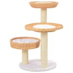 Vidaxl arbre  chat avec griffoir en sisal naturel bois de saule