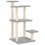 Vidaxl arbres  chat avec plates - formes gris clair 98, 5 cm