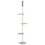 Vidaxl arbre � chat du sol au plafond gris clair 267, 5 - 297, 5 cm