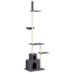 Vidaxl arbre  chat du sol au plafond gris fonc 250, 5 - 276, 5 cm