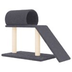 Vidaxl arbres  chat avec tunnel et chelle gris fonc 55, 5 cm