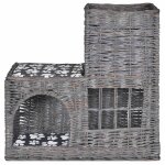 Vidaxl arbre / maison / chteau  chat avec coussin saule