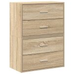 Vidaxl armoires avec 4 tiroirs 2 pcs ch�ne sonoma bois d'ing�nierie