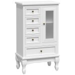 Vidaxl armoire avec 5 tiroirs et 2 tagres blanc