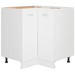 Vidaxl armoire d'angle basse lyon blanc 75, 5x75, 5x81, 5 cm