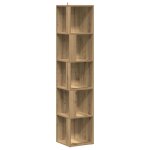 Vidaxl armoire d'angle ch�ne artisanal 33x33x165 cm bois d'ing�nierie