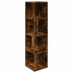 Vidaxl armoire d'angle ch�ne fum� 33x33x132 cm bois d'ing�nierie