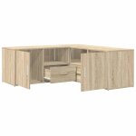 Vidaxl armoire d'angle ch�ne sonoma 200x40x45 cm bois d?ing�nierie