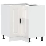 Vidaxl armoire d'angle de cuisine kalmar blanc brillant