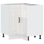 Vidaxl armoire d'angle de cuisine kalmar blanc brillant
