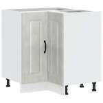 Vidaxl armoire d'angle de cuisine kalmar gris bton bois d'ingnierie