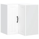 Vidaxl armoire d'angle murale de cuisine lucca blanc bois d'ing�nierie