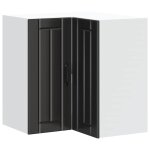 Vidaxl armoire d'angle murale de cuisine lucca noir bois d'ingnierie