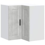 Vidaxl armoire d'angle murale de cuisine porto gris bton