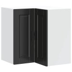 Vidaxl armoire d'angle murale de cuisine porto noir bois d'ing�nierie