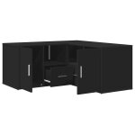 Vidaxl armoire d'angle noir 160x40x45 cm bois d?ingnierie