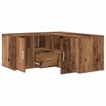 Vidaxl armoire d'angle vieux bois 160x40x45 cm bois d'ing�nierie
