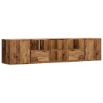 Vidaxl armoire d'angle vieux bois 200x40x45 cm bois d'ing�nierie
