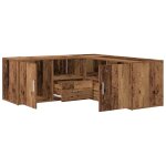 Vidaxl armoire d'angle vieux bois 200x40x45 cm bois d'ing�nierie
