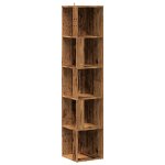 Vidaxl armoire d'angle vieux bois 33x33x165 cm bois d'ingnierie
