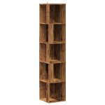 Vidaxl armoire d'angle vieux bois 33x33x165 cm bois d'ing�nierie
