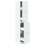 Vidaxl armoire d'apothicaire blanche 30 x 41 x 174, 5 cm bois d'ing�nierie