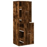 Vidaxl armoire d'apothicaire chêne fumé 40x41x144, 5 cm bois ingénierie Vidaxl armoire d'apothicaire chêne fumé 40x41x144, 5 cm bois ingénierie