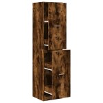 Vidaxl armoire d'apothicaire ch�ne fum� 40x41x174, 5 cm bois ing�nierie