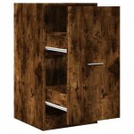 Vidaxl armoire d'apothicaire ch�ne fum� 40x41x77, 5cm bois d'ing�nierie