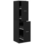 Vidaxl armoire d'apothicaire ch�ne noir 30x41x144, 5 cm bois d'ing�nierie