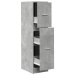 Vidaxl armoire d'apothicaire gris bton 30x41x118 cm bois d'ingnierie