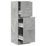 Vidaxl armoire d'apothicaire gris b�ton 40x41x118 cm bois d'ing�nierie