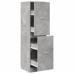Vidaxl armoire d'apothicaire gris bton 40x41x144, 5 cm bois ingnierie