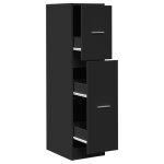 Vidaxl armoire d'apothicaire noir 30x41x118 cm bois d'ing�nierie