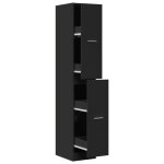 Vidaxl armoire d'apothicaire noir 30x41x174, 5 cm bois d'ingnierie