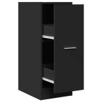 Vidaxl armoire d'apothicaire noir 30x41x77, 5 cm bois d'ingnierie