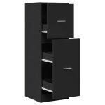 Vidaxl armoire d'apothicaire noir 40x41x118 cm bois d'ingnierie